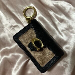 Mini tabby bag charm in signature canvas